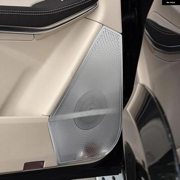 並行輸入品 メルセデス ベンツ GLS GL 車用ドア ステレオ スピーカー カバー 装飾 ステッカー オーディオ ステンレス デカール インテリア