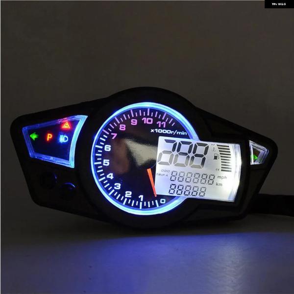 並行輸入品 11000 RPM 12V LCD デジタル スピード メーター タコ