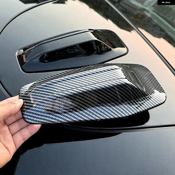 並行輸入品 カーボン カラーのカーエクステリアアンテナシャークフィン トリム ボンネット 装飾 デカール BMW 5シリーズ I5 G60 2024 ステッカー