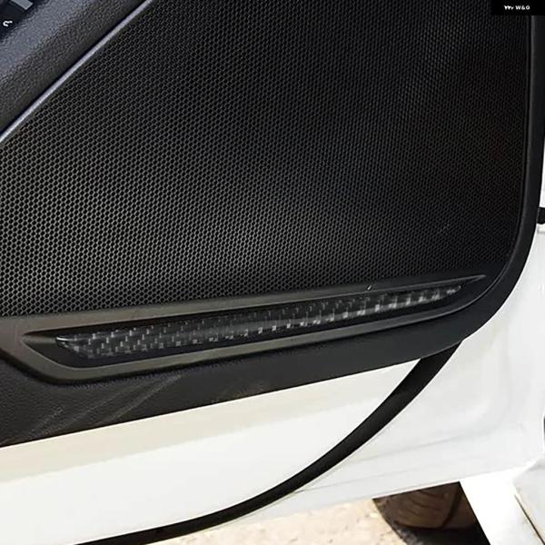 並行輸入品 カー ドア オーディオ スピーカー ストリップ 装飾 カバー トリム アウディ A4 B9 2017-2019 カーボン