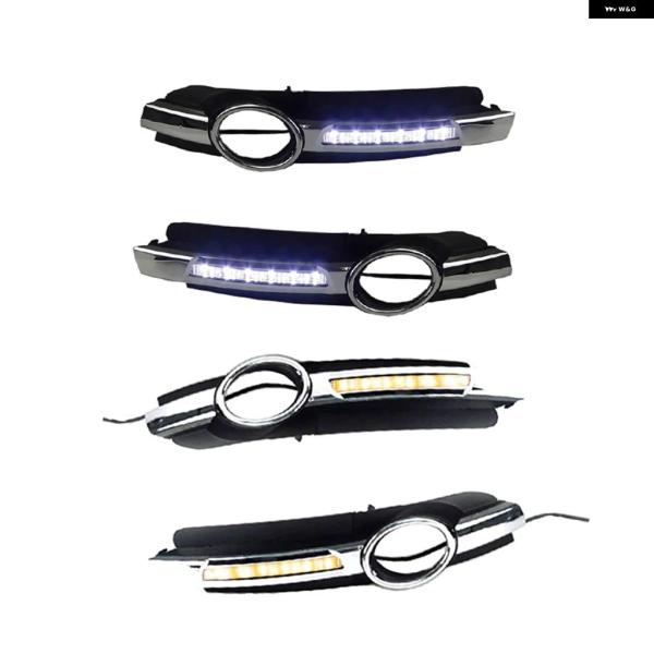 並行輸入品 アウディ A6L 2005 - 2008用 LED デイタイム DRL ドライビング フォグランプ ウインカー カー