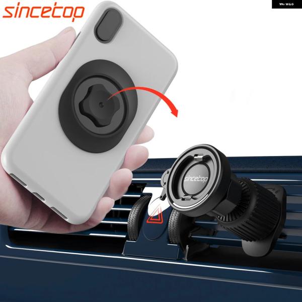 並行輸入品 ロックフック車載用 エアコン 式スマホ ホルダー 片手で素早く着脱できるデザイン マウント