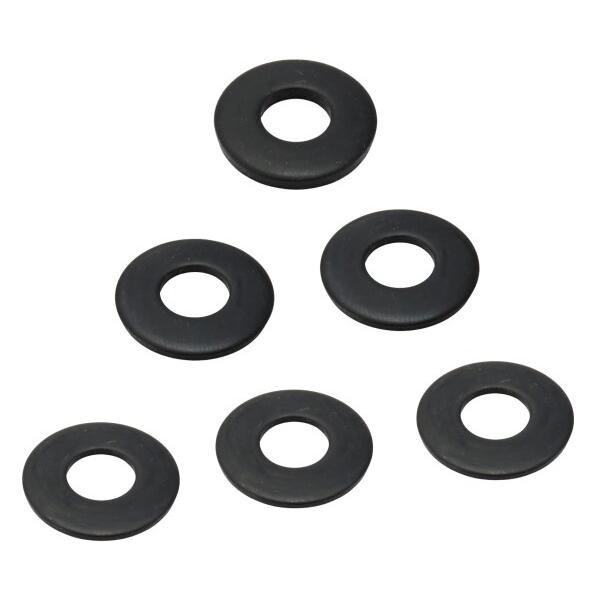 FregocS ステンレス ブラック スペーサー カラー 汎用 M10用 微調整できる 6枚 セット (内径10.5mm 外