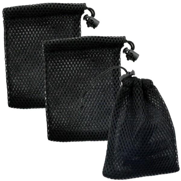 巾着収納袋 メッシュポーチ 3枚セット 厚手 ミニポーチ 巾着