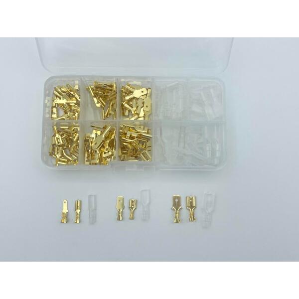ギボシ端子セット180pcs(収納ボックス付き) - 絶縁スリーブと