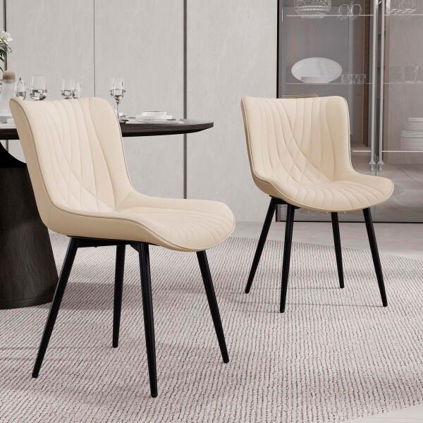 Kidol & Shellder ダイニングチェア 2脚セット おしゃれ 椅子 PUレザー  