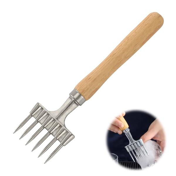 PAVIKE アイスピック 6本刃 アイスピック氷割り ステンレス鋼 アイスピック 砕氷道具 ハンドルロングアイスコーン 持ちやすいハンドル付き 氷を砕く お酒グッズ 調理小物 飲食店 バー 居酒屋用 業務用 家庭用商品コード：550740...