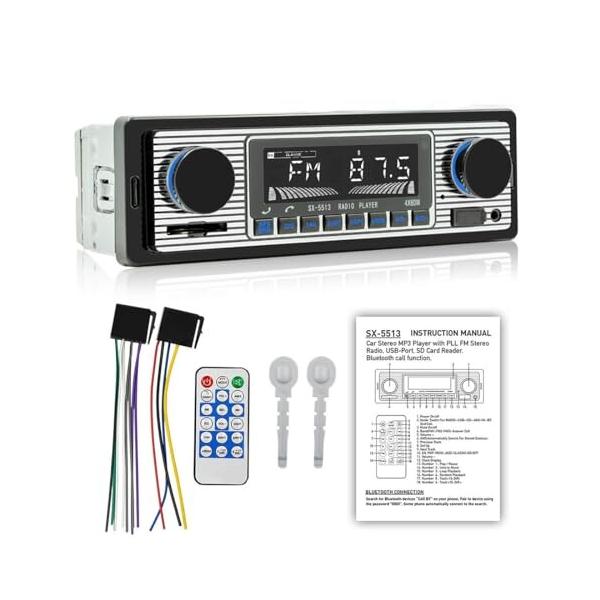 1din 5513Car MP3プレーヤーFM変調器Bluetooth音楽ヴィンテージ 1din 5513Car MP3プレーヤーFM変調器Bluetooth音楽ヴィンテージ