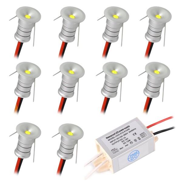 kpslucerna 小型 LED スポットライト 10 個 0.5 W ミニ埋め込み