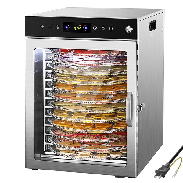 フードドライヤー 1000W 12トレイ 360°回転