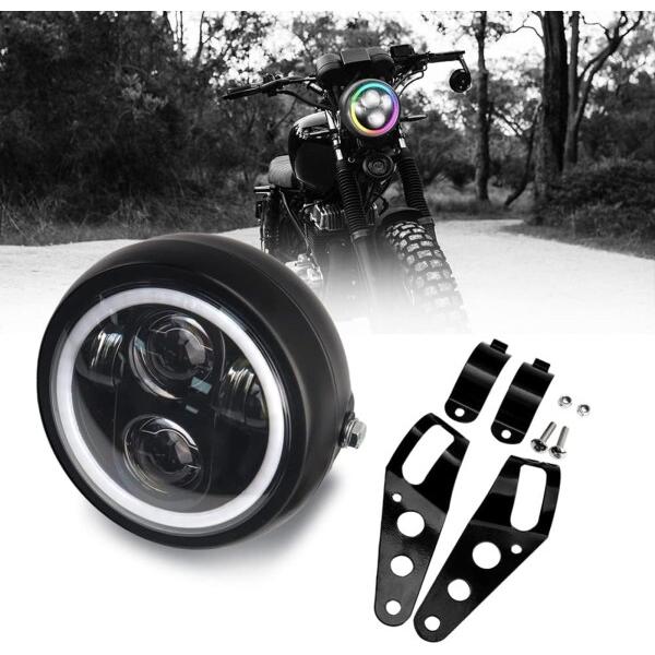 Largoods 5.75インチledヘッドライト バイク用 RGBイカリング