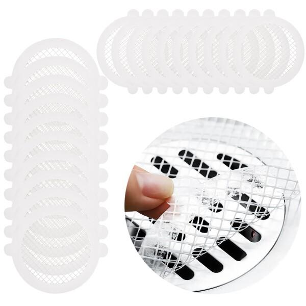 ALLEVG 排水口カバー，排水溝カバー，床排水ステッカー 20枚セット，防臭・防虫・簡単装着?お掃除簡単，キッチン・風呂・洗面所対応 キッチン 洗面 カットゴミ受け 詰まり防止，貼り付け式 (20) (円形 直径9CMと11CMが各10枚...