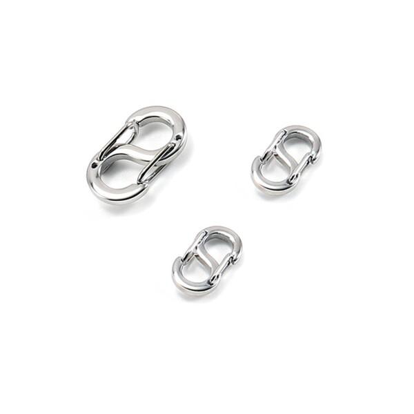 DFsucces S字型接続金具 金属パーツ ネックレス ブレスレット アンクレット 金具 留め具 304ステンレス鋼 アクセサリー ストラップ DIY材料接続バックル シルバー (2個12 mm、1個18 mm)商品コード：5507747...