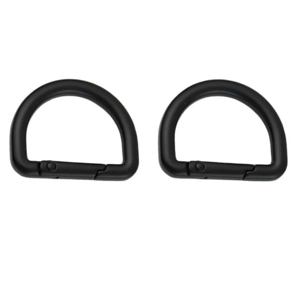 (LIANHATA) スプリングフック Dカン 2個入り バックル ネジ式 パーツ もち手 バッグ 補修 修理 交換用 金具 装飾 手作り 手芸 (ブラック，A, 19mm)商品コード：55077485775サイズ：19mmカラー：ブラック...