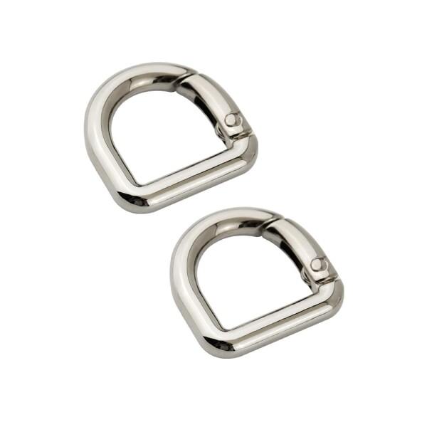 (FUSSED) スプリングフック Dカン 2個入 パーツ もち手 バッグ 補修 修理 交換用 金具 装飾 手作り 手芸 (シルバー)商品コード：55077492964カラー：シルバー素材:金属合金。使いやすい:小さくて軽量なので、片手でも...