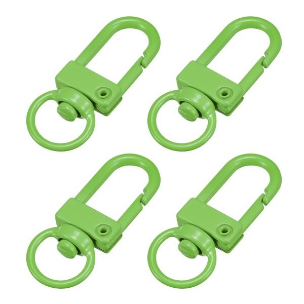 METALLIXITY スイベルクラ スプランヤードスナップフック（33x13 mm / 1.3x0.51"）4個 亜鉛合金ロブスタークローフック - DIYクラフトキーチェーン製作ランヤード製作用 緑商品コード：55077493086型番...