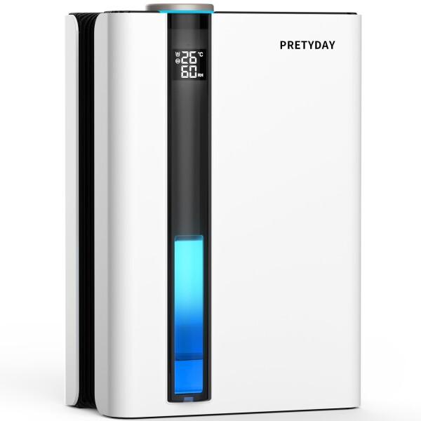 除湿機 小型 除湿器 ペルチェ式 空気清浄機 大容量2.8L 強力除湿1.2L/日 20畳 恒湿モード 湿度調整 マイナスイオン付き 活性炭フィルター 満水自動停止 七色ライト 省エネ 静音 じょしつき 乾燥機 部屋干し 梅雨 結露 湿気対...