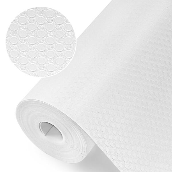 Origuuds 食器棚シート キッチンシート 引き出しシート しょっきだな シート 引き出しシート 自由裁断 EVA製 保護シート 滑り止め 家具保護 食器棚、冷蔵庫、引き出し適用 (ホワイト,50x600cm)商品コード：5507790...