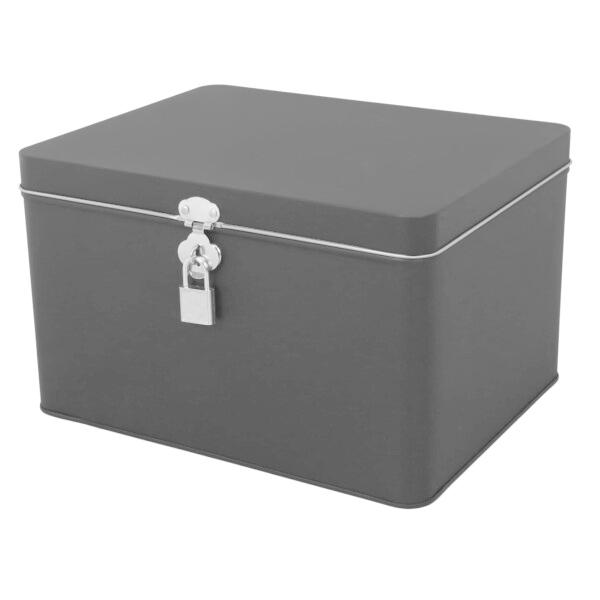 ヴィンテージ　大きいブリキケース　ふた付き　金属製ボックス　収納ケース　お道具箱 ヴィンテージ 大きいブリキケース ふた付き 金属製ボックス 収納ケース