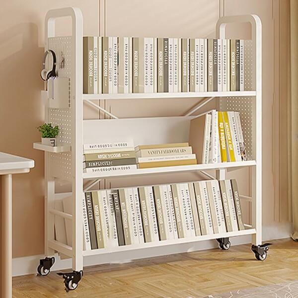 Hoshinoi 棚 ラック 本棚 キャスター付き スチール製 斜め置き