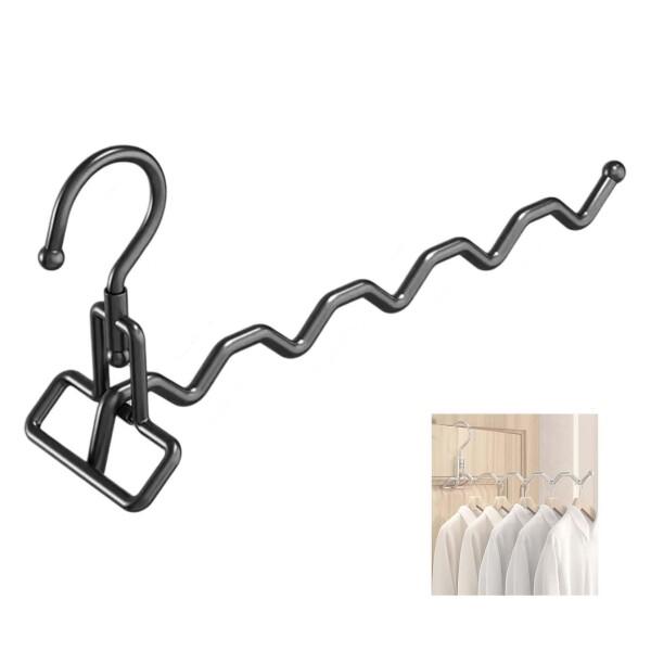 Tibemi 室内物干し 扉掛けマルチハンガー 360°回転 カーテンレール 洗濯物干し 物干し竿受け 部屋干しラックランドリー 旅行 出張 アウトドアキャンプ-ブラック 5フック商品コード：55078069282型番：Cietesカラー：...