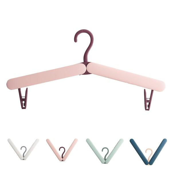 LaaSong 旅行折りたたみハンガー 携帯ハンガー 折り畳み式 携帯用 衣類ハンガー 洗濯 物干し 便利 軽量 省スペース 出張 商務 アウトドア (ピンク)商品コード：55078069283型番：LS05サイズ：Largeカラー：ピンク...