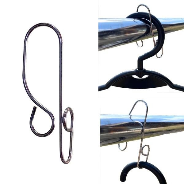 イメージクラフト ハンガーとまる 8個 セット ツヤあり ハンガー ストッパー ステンレス 洗濯物 風で飛ばされ防止グッズ 強風 物干し ハンガーキャッチ 安江式 (ブライト 8入)商品コード：55078069284型番：ICA009-00...