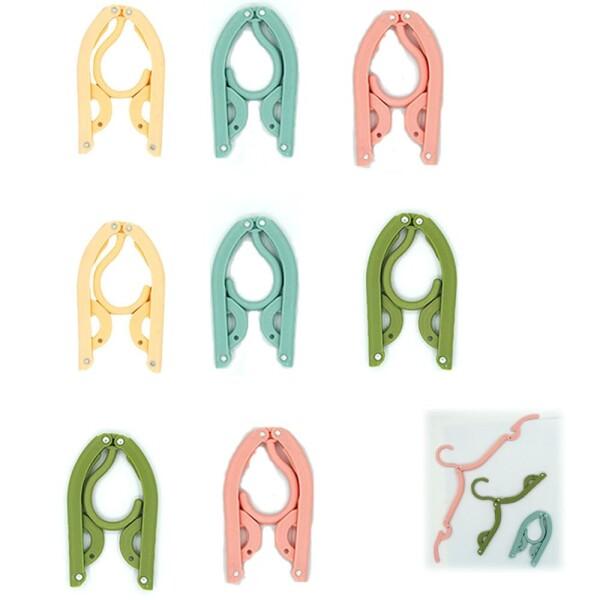 WANDEHO 折りたたみハンガー 旅行用ハンガー 折り畳みハンガー 携帯ハンガー ４色 8個 折り畳み式 携帯用 洗濯ばさみ付き トラベル用品 洗濯物干し 旅行用商品コード：55078069296型番：WANDEHO-RT-027サイズ：...