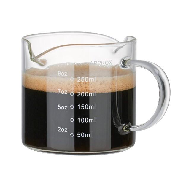 BCnmviku エスプレッソショットグラス250ml ミルクピッチャー 目盛り
