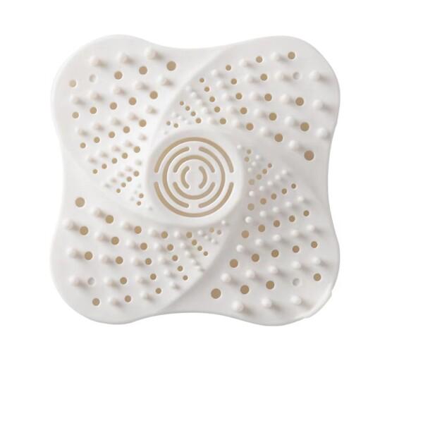 QEZEZA 排水口カバー 髪の毛キャッチャー シンクストッパー お風呂 四角い吸盤フィルター ヘアキャッチャー ゴミ受け フィルター 速乾排水システム キッチン 排水口 洗面所 排水溝 キッチン 浴室 洗面台 お風呂用（ホワイト）商品コー...