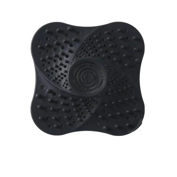 QEZEZA 排水口カバー 髪の毛キャッチャー シンクストッパー お風呂 四角い吸盤フィルター ヘアキャッチャー ゴミ受け フィルター 速乾排水システム キッチン 排水口 洗面所 排水溝 キッチン 浴室 洗面台 お風呂用（ブラック）商品コー...