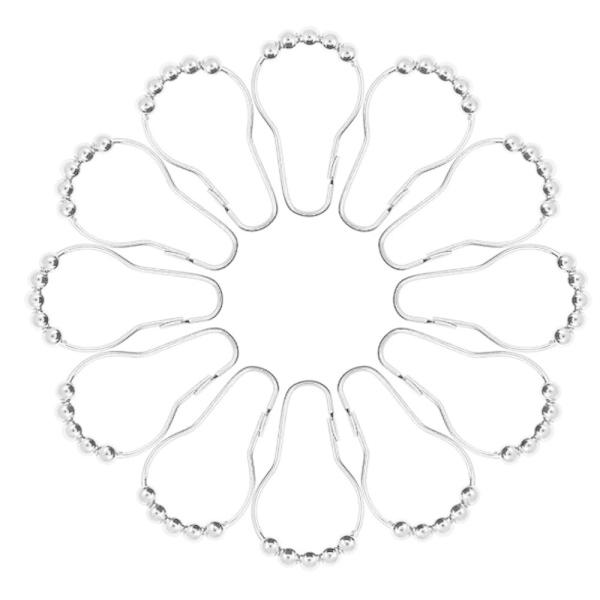 A- LIFE シャワーカーテンリング カーテンリングフック カーテンフック 20個入 スライドリング しっかり 固定商品コード：55078171362型番：Y-8サイズ：A 20個入カラー：シルバー【高品質】:シャワーカーテンリングはスチ...