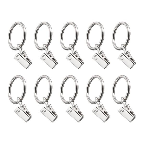 DTGN クリップ付き35mm内径カーテンリング-16個セット-カーテンとロッドに適しています-カーテンドレープスライディングアイレットリング-シルバー商品コード：55078171429型番：1サイズ：1カラー：シルバー[カーテンリング付き...