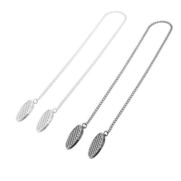 欧風デザインナプキンクリップ：ベビー用よだれかけから大人用マスクストラップまで多目的チェーン (ブラック+シルバー)商品コード：55079346075型番：oushicanjinjiaziカラー：ブラック+シルバー【頑丈なチェーン設計】ナプ...