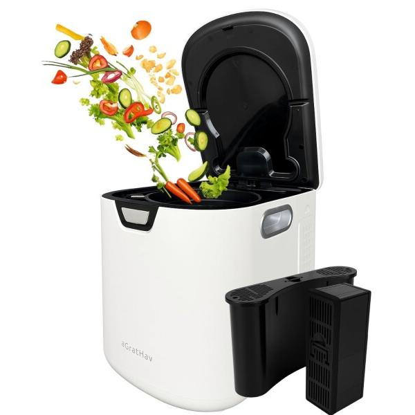 aGratHav 生ごみ処理機 家庭用 温風乾燥+粉砕式 強力脱臭 コンポスト 80%ゴミ削減 フィルター2個入 3つ処理モード 大容量4L 自動洗浄機能 静音 (ホワイト)商品コード：55079346800型番：CY03カラー：ホワイトご...