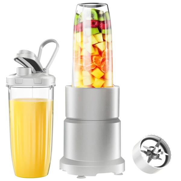 他サイト： Happilaff ミキサー ジューサー 850Ｗ ハイパワー 氷も砕ける 670mlボトル2個 6枚刃 ブレンダー 持ち運の商品画像