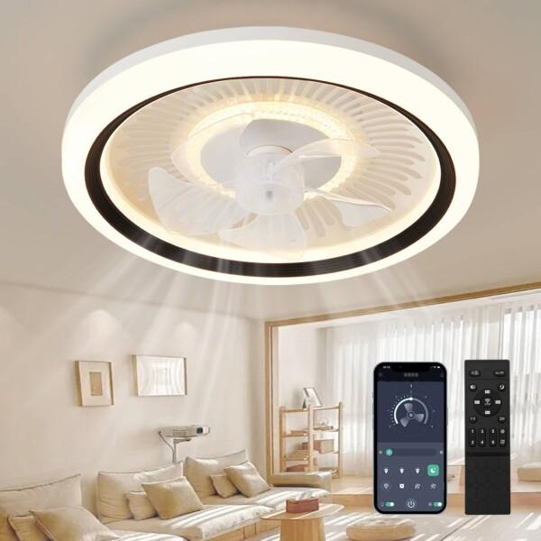 ZXhome シーリングファンライト ファン 50cm 扇風機 遠隔操作 LED天井