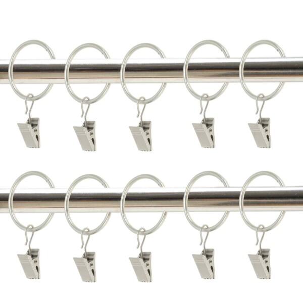 CAPASTEC カーテンリングクリップ カーテンクリップフック シャワーカーテン クリップ付き 耐久性 防錆 良質 おしゃれ 取付簡単 持ち運びにも便利 10個セット 軽量 線径3.5mm 内径38mm シャンパン商品コード：550794...