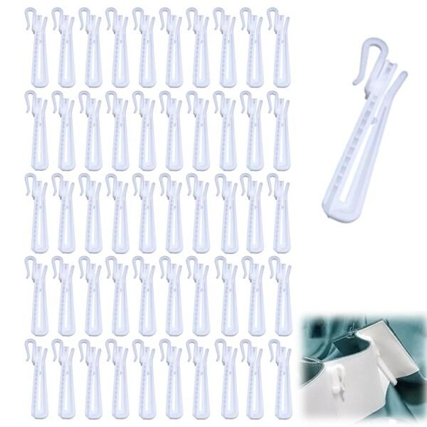 ZJYCLY カーテンフック カーテンレール フック アジャスターフック カーテン 長さ調整 75mm 50本入 カーテンランナー商品コード：55079449545型番：YJ044カラー：白い製品内容:75 mm 50個入り。簡単な取り付け...