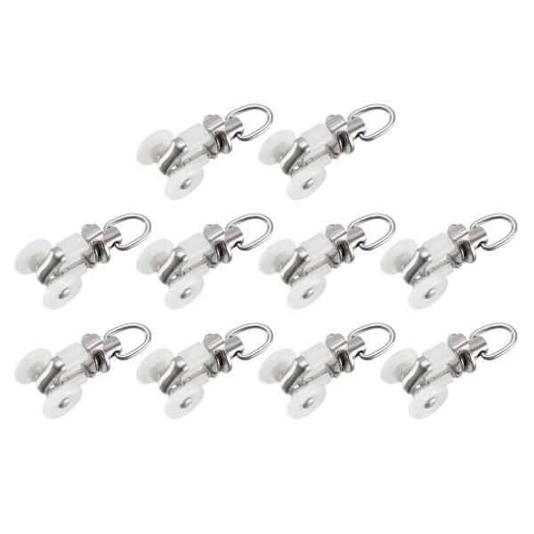 METALLIXITY カーテンレールローラー 10.5 mm 10個 プラスチック双輪キャリア カーテンレールスライディンググライダー 家の窓のカーテンレール用商品コード：55079449911型番：mtf220727xt0155jp[1...