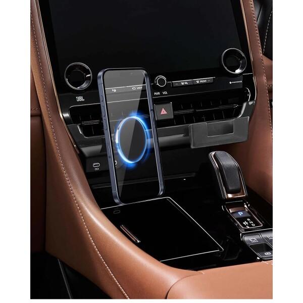 HUAHAO トヨタ専用 アルファード ヴェルファイア 40系 スマホホルダー 車用 マグネット式 携帯ホル