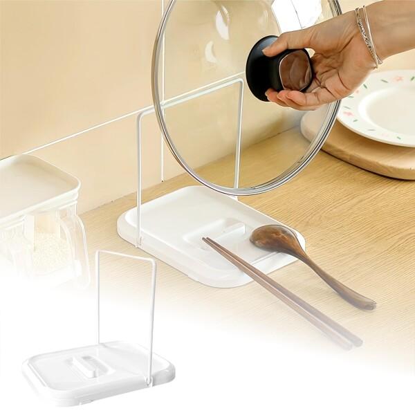 RuiChy 鍋蓋スタンド お玉置きABS製 滑り止め付き 鍋蓋ホルダー なべぶたスタンド お玉立て キッチンツールラック 調理台収納 省スペース 約W14×D19×H16cm商品コード：55079676650型番：RuiChy-ZDJカラ...