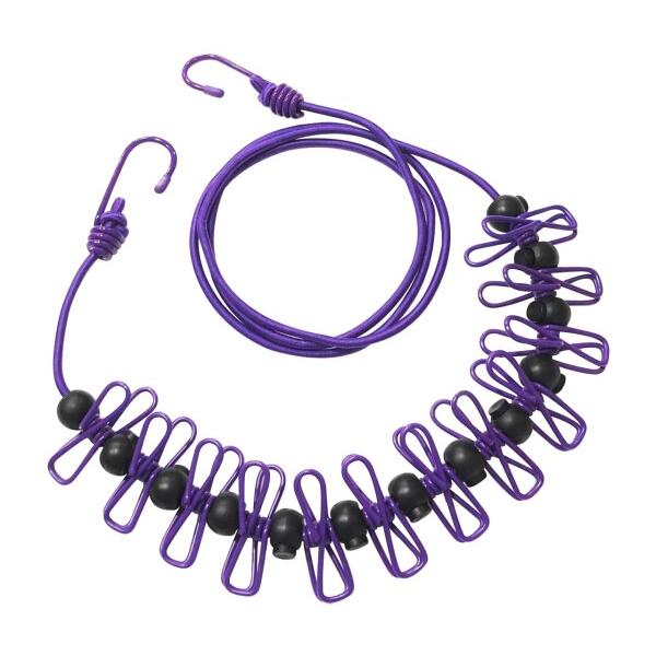 オーディオファン 洗濯ロープ 旅行用 洗濯物干し 洗濯紐 物干しロープ 大型フックとゴム製ロープで旅行の洗濯物干しに最適 玉止めストッパー 強力洗濯ハサミ 室内物干し 部屋干し 洗濯 旅行 出張 海外旅行 便利グッズ 1.6m パープル商品...