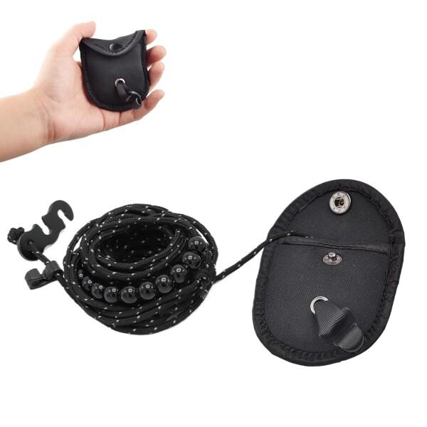 happykau 洗濯ロープ 物干しロープ 旅行 洗濯ひも ロープ 350CM 室内 屋外 キャンプ 防風 弾力 伸縮 携帯便利 アウトドア 携帯物干しロープ商品コード：55079680847【24本のロープビーズ】当社の物干し竿には24本...