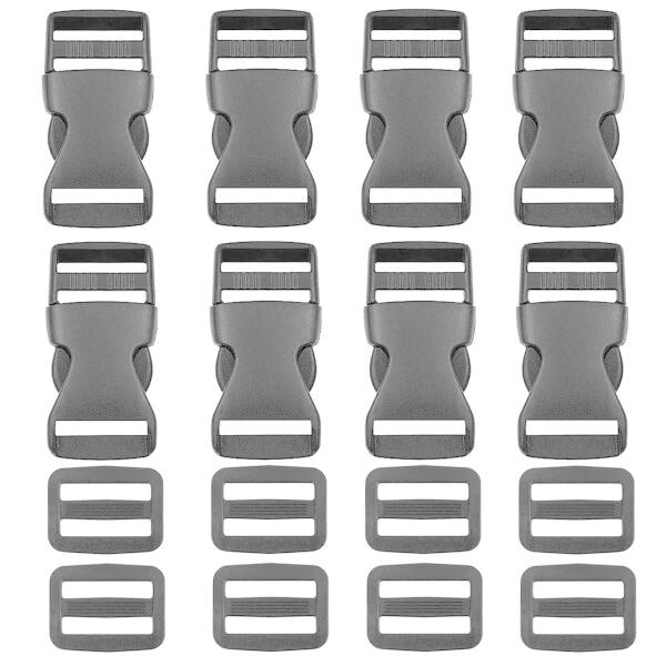 (LIANHATA) バックル 合計16個入り アジャスター 差し込みバックル 交換 補修用 紐 留め具 戸外 山登りケーブル用 リュック部品 背中 ベルトパーツ バック用 首輪犬用 (25mm)商品コード：55080856538サイズ：2...