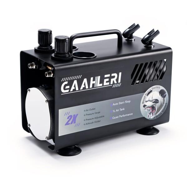 Gaahleri エアブラシ塗装キット 1Lエアタンク搭載/デュアルエアー
