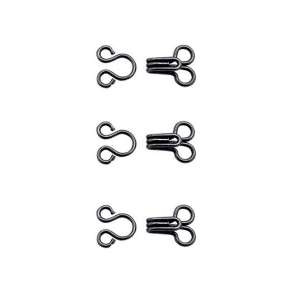 HJ 縫製フック フックとアイ 衣類アクセサリー 手縫い ズボン、スカート、ドレス DIY用 （ブラック） (50ペアセット, 4#)商品コード：55080904098サイズ：4#カラー：50ペアセットよく設計された効果的な縫製フックですズ...