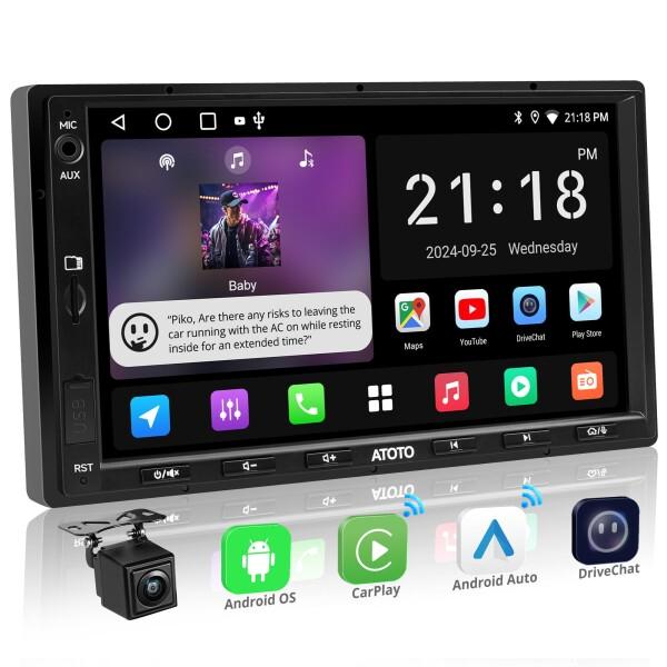 ATOTOLIFE 2DINオーディオ一体型カーナビ、7インチアンドロイドナビ