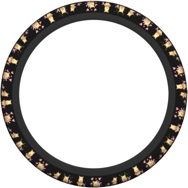 Asamike ハンドルカバー 38cm Sサイズ ステアリングカバー アニメ かわいい くまのプーさん トスト