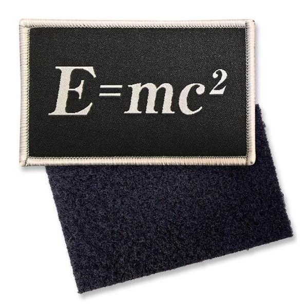 刺繍 ワッペン ベルクロ E=mc2 1枚 マジックテープ ミリタリー パッチ